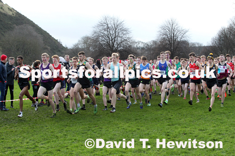 Mens long race  2020 BUCS Cross Country Champs., Edinburgh.  Photo: David T. Hewitson/Sports for All Pics